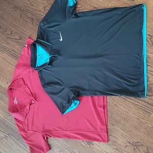 2 Nike Golf polo shirts L